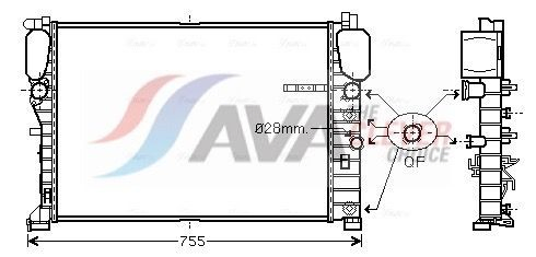 MSA2459 AVA Радіатор охолодження двигуна